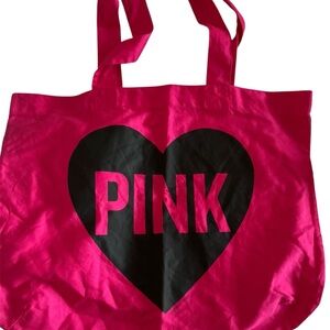 Victoria's Secret Pink Tote with Heart Design